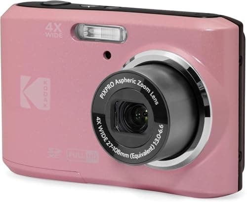 Image of Kodak PIXPRO FZ45 Friendly Zoom 16MP 1080p Full HD Digital Camera with 4X Optical Zoom and 27mm Wide Angle Lens (Pastel Pink)