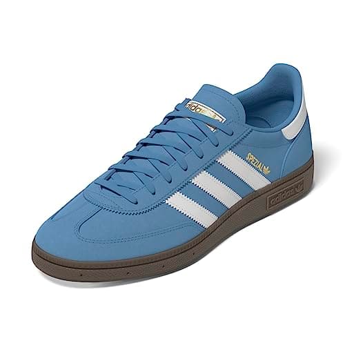 Image of adidas Men's Handball Spezial Gymnastics Shoes, Blue Light Blue Ftwr White Gum5 Light Blue Ftwr White Gum5, 8 UK