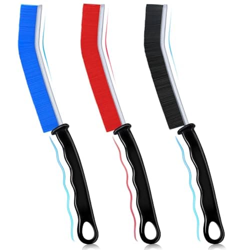 Image of Hmfmdy Crevice Cleaning Brush, 3pcs Hard Bristle Crevice Brush, Bathroom Tile Groove Gap Brush For Small Spaces, Thin Sink Tile Window Cleaning Brush Tools for Home, Kitchen, Bathroom