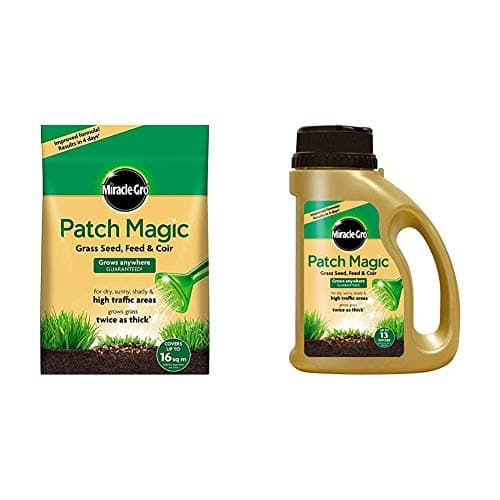 Image of Miracle-Gro Patch Magic Grass Seed, Feed & Coir 3.6kg - 48 patches