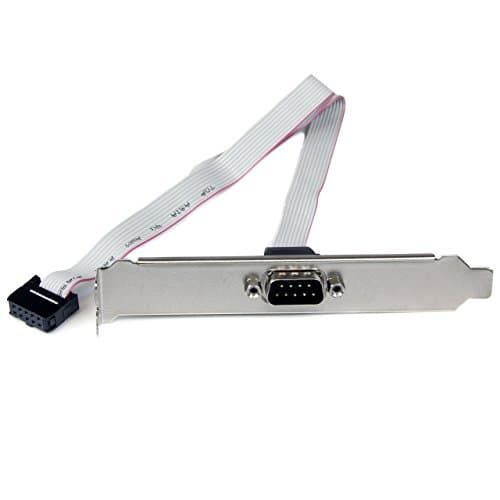 Image of StarTech.com PLATE9M16 16 Inch (40 cm) 9 Pin Serial Male to 10 Pin Motherboard Header Slot Plate, motherboard Serial Port Adapter, Gray
