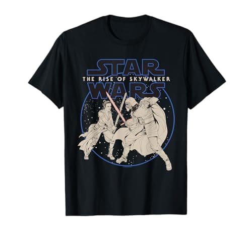 Image of Star Wars The Rise Of Skywalker Rey And Kylo Combat T-Shirt