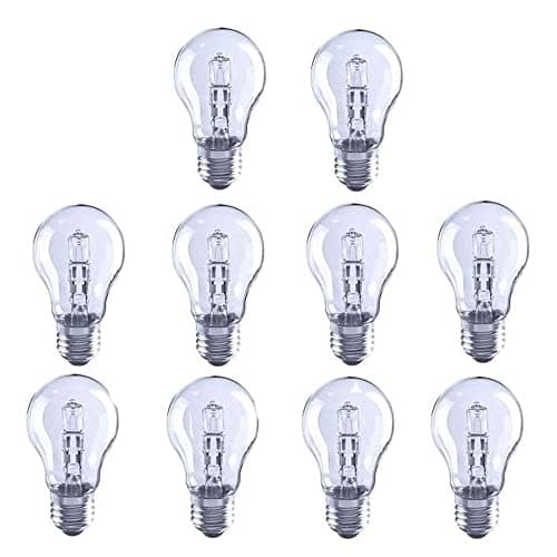Image of Swan Low Energy Halogen Light Bulb GLS 28W Edison Screw (ES) - 10 Pack