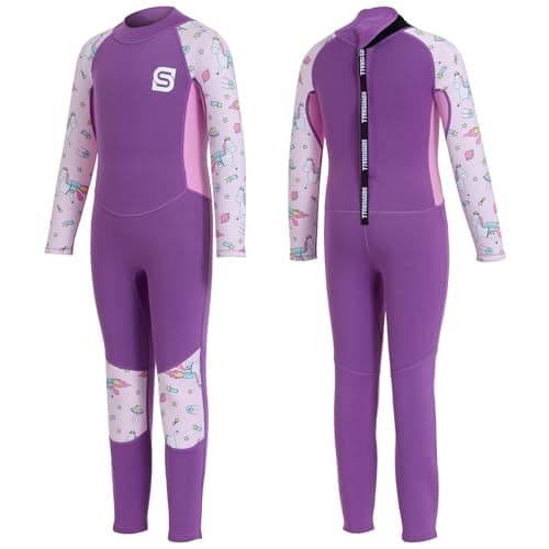 Image of Summshall Kids Wetsuit Full Length, 2mm Neoprene Thermal Swimsuit Boys Girls Toddler Flexible, Warm, UPF50+Sun Protection for Swimming, Surfing, Water Park, Beach Water Sports
