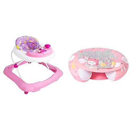 Image of Red Kite Baby Baby Go Round Jive Unicorn & Sit Me Up Inflatable Ring - Ring Seat with Play Tray and Activities (Dreamy Meadow)