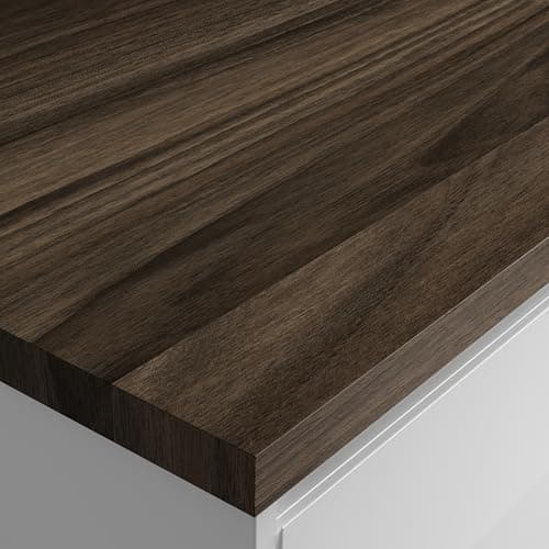 Image of Bushboard Wilsonart Noyer Flamm Squared Edge Laminate Kitchen Worktop 3000 x 600 x 38mm, durable laminate surface, scratch resistant, moisture resistant finish, easy to clean, ideal for all kitchens