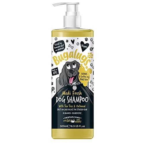 Image of BUGALUGS Dog Shampoo for Itchy Skin, Medi Fresh Natural Safe Sensitive Formula - Soothing Skin Cooling For Skin Irritation and anti itch