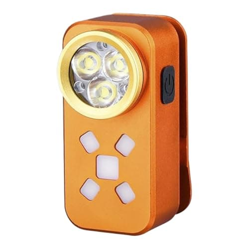 Image of Rechargeable Pocket Torch - 200 800 Lumen Flashlight with Clip for Outdoor Adventures | 500mAh Aluminum Alloy Mini Security Light for Night Survival Fishing Hiking Backpacking Travel Gear