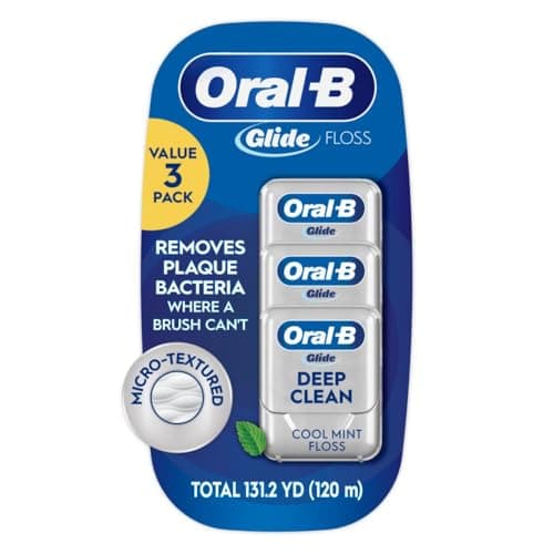 Image of Oral-B Glide Pro-Health Dental Floss, Deep Clean Cool Mint Flavor, 40 M, 3 Count