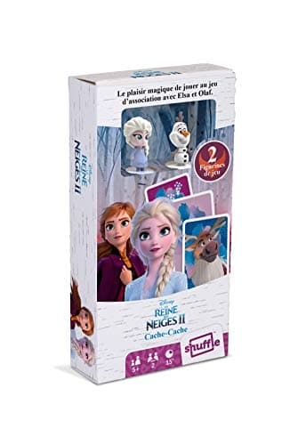 Image of Shuffle Frozen 2-CacheCache Card Game with Elsa and Olaf-Disney Figurines, 108588992b