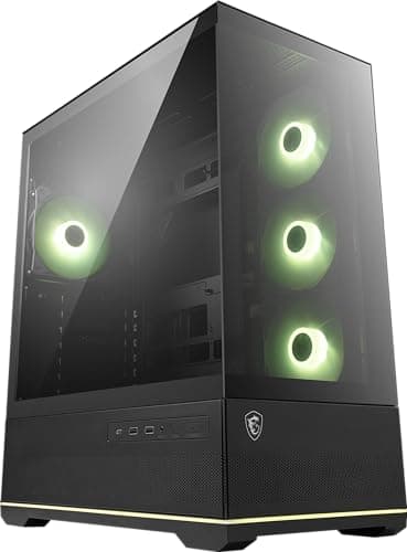 Image of MSI MAG PANO 110R PZ - Mid-Tower Gaming PC Case - Tempered Glass Side Panel - 3 x 120mm ARGB Fans - Liquid Cooling Support up to 360mm Radiator - Mesh Panel for Optimized Airflow
