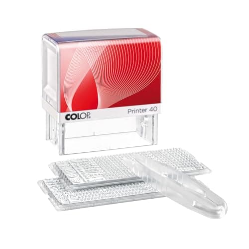 Image of COLOP Printer 40/2 Set - Black Ink | 100912 | 59x23mm DIY Stamp Kit | Create Your Own Custom Self-Inking Stamp