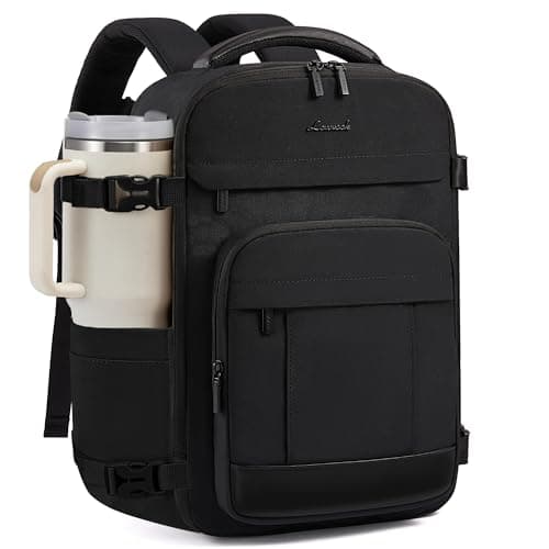 Image of LOVEVOOK Ryanair Cabin Bags 40x30x20 Underseat Bag Backpack, Lightweight Carry On Hand Luggage Bag for Travelling, Womens Small Ryan Air Rucksack Under Seat for Air Plane, Black