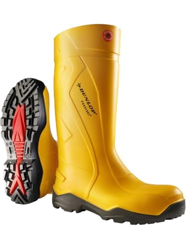 Image of Dunlop C762241 S5 PUROFORT+ GEEL Unisex Adults' Safety Boots,Yellow (yellow) 02),13 UK(47 EU) - EN safety certified