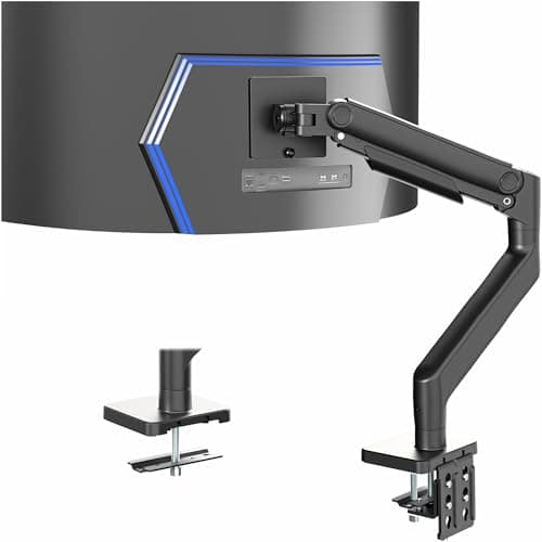 Image of VIVO Heavy Duty Aluminum Monitor Tension Arm Premium Desk Mount Stand, Up to 49 inch Screens, Black, STAND-V101V
