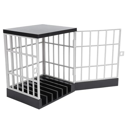 Image of Fawfose Cell Phone Jail Lock Box Portable Mobile Phone Prison Secure Cage for Family Time Classroom Material Plastic 13x15x19cm (Black Grey)