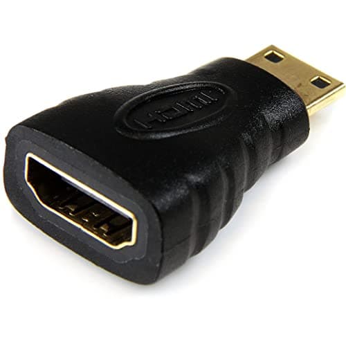 Image of StarTech.com Mini HDMI to HDMI Adapter - 4K High Speed HDMI Adapter - 4K 30Hz Ultra HD High Speed HDMI Adapter - HDMI 1.4 - Gold Plated Connectors - UHD Mini HDMI Adapter 4K - Black (HDACFM)