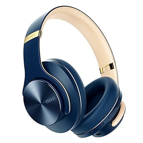 Image of DOQAUS Bluetooth Headphones Over Ear, Bluetooth 5.3 Wireless Headphones, 90Hrs Playtime, 3 EQ Modes, Foldable Headphones Wireless with Mic, Soft Memory Protein Earpad, for Phone/PC/Travel(Navy Blue)