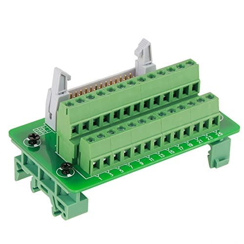 Image of 10 * 7 * 5 IDC26P DIN Rail 26Pin 5mm Mount Interface Module Male Connector Breakout Board Idc Wire Flat Ribbon Cable 26 Pins Type-c Jst Breakout Board HEITIGN