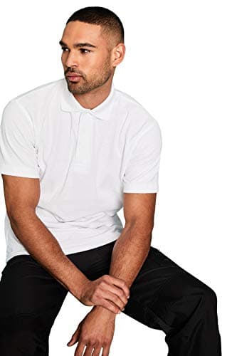 Image of Mens & Womens Classic Polo Shirt Short Sleeve Plain Tee Top Casual Work Sports White L
