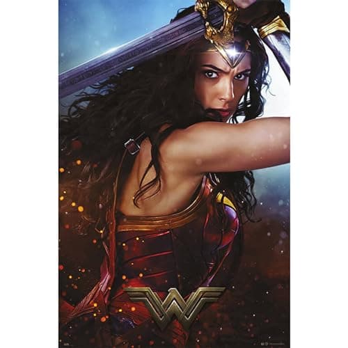 Image of Grupo Erik Poster Wonder Woman Sword - 36 x 24 inches / 91.5 x 61 cm - Shipped Rolled Up - Cool Posters, Art Poster, Wall Posters & Prints