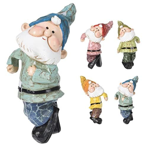 Image of Garden Gnome Plant Hugger Planter Hanger | Flower Pot Hanging Decoration | Outdoor Gonk Plant Decoration - Colour Varies One Supplied
