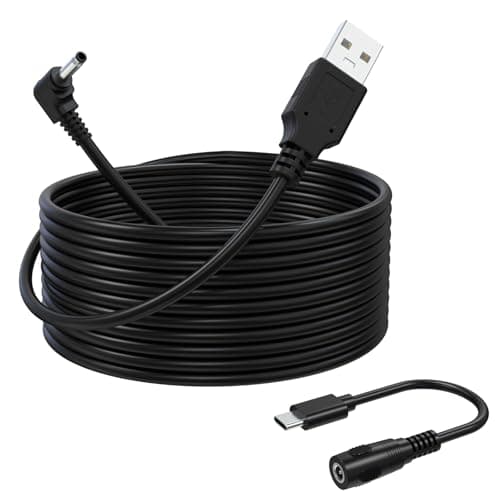 Image of 13.2FT Power Adapter Plug Charging Cable Compatible with Ring Stick Up Cam Battery/Plug-in 3rd/2nd Gen & Ring Pan Tilt Stick Up Camera, Indoor/Outdoor Weatherproof Power Cord (Black)