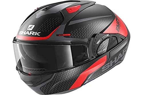 Image of Shark Evo GT Flip Front Helmet Encke KRA - Mat Black/Red/Anthracite Mat Black/Red/Anthracite XS