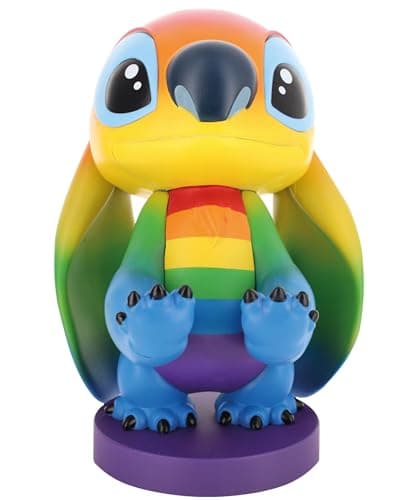 Image of Cableguys Rainbow Stitch Controller Holder & Phone Stand - Gaming Accessories for Room and Desk Setup, Holder Compatible with Xbox, PlayStation & Most Standard Game Controllers