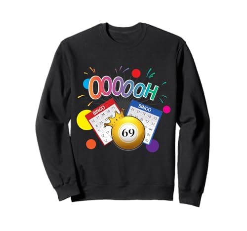 Image of Drag Queen Bingo Funny Oooooh 69 Bingo Fan LGBT Bingo Ball Sweatshirt