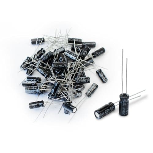 Image of Innfeeltech 50 Pcs Electrolytic Capacitor 220uF 10V Aluminum Radial Electrolytic Capacitors