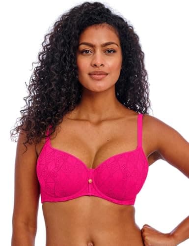 Image of Freya Swim Women's Nomad Nights Underwire Sweetheart Bikini Top, Fuchsia, 34FF