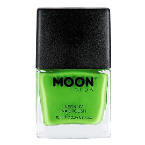 Image of Neon UV Nail Polish by Moon Glow - Intense Green - Bright Neon Nail Varnish - Glows under UV - 10ml