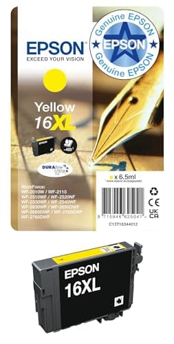 Image of Epson 16XL Yellow Pen & Crossword High Yield Genuine, DURABrite Ultra Ink, XL High Capacity