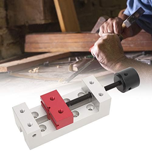 Image of Bench Vice, Mini Flat Clamp, Flat Mini Bench Vise, 50mm Mini Aluminum Flat Clamp Table Bench Vise Drill Press Vice for Craft Hobby Tool