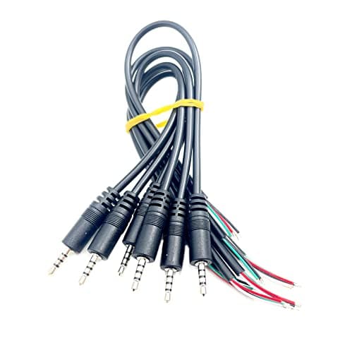 Image of winwill 6Pcs 2.5mm Male Plug to Bare Wire Open End TRRS 4 Pole Stereo 2.5mm Plug Jack Connector Audio Cable Replacement for Headphone Headset Earphone Cable Repair