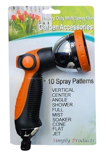 Image of Heavy Duty Soft Touch Multi-Jet Spray Gun: Ideal for Daily Use, Multi-Tasking Gun with Flow Control, 10 Patterns: Cone, Jet, Flat, Full, Mist, Verticle, Centre, Angle, Shower, Soaker