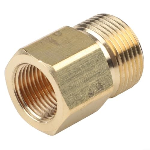 Image of M22 to 3/8 Inch Adapter, Brass Pressure Washer Connector for Lance Hose Reel, Compatible with for Karcher X1.5 Male to G3/8 Female