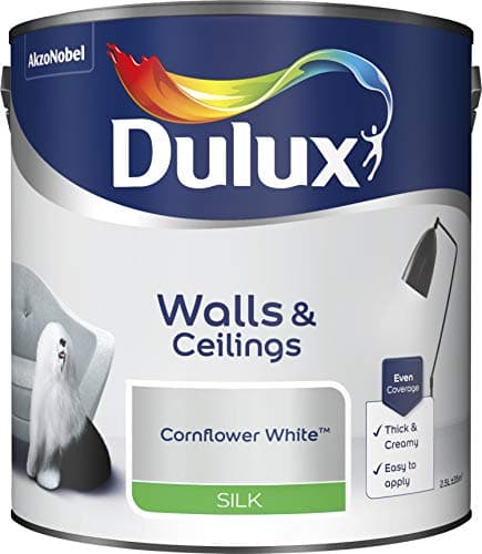 Image of Dulux Paints 2.5 Litre Ready Mixed Silk Cornflower White