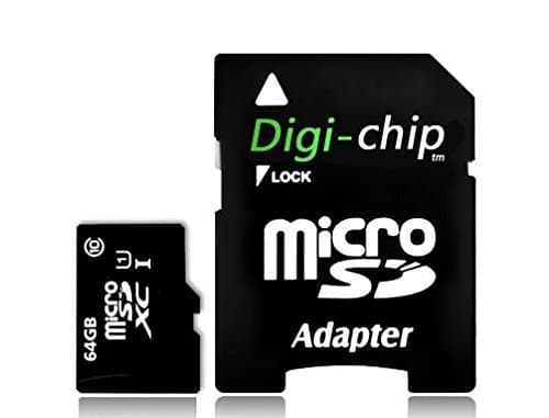 Image of Digi Chip 64GB Micro-SD Class 10 Memory Card For HTC One A9, HTC One A9s, HTC One X10, HTC UII, HTC Butterfly 3 Phones