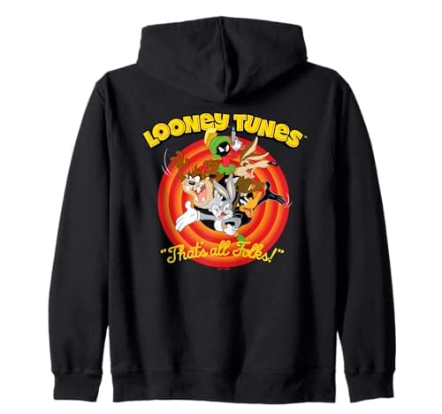 Image of Looney Tunes Group That's All Folks Zip Hoodie