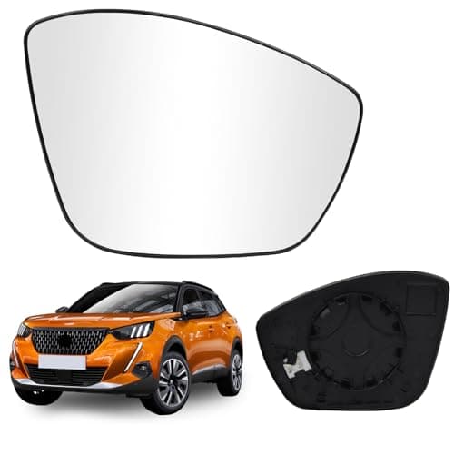 Image of Mingke Wing Mirror Glass Driver Side Replacement for Citroen C3 MK3 2016-2021 Peugeot 208 308 2008 2013-2019 Side Mirror Glass Heated With Backing Plate