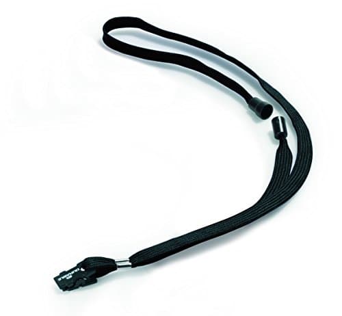 Image of Durable Textile Lanyard 10 mm Black | Pack of 10 Necklaces | Includes Safety Release | Holds a Variety of Badges and Passes