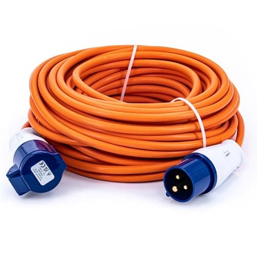 Image of Status 25M Heavy Duty Extension Lead, 2.5mm Core, 16A/230V, IP44 Weatherproof – Ideal for Camping, Caravans, Motorhomes & Construction Sites (25M16A2.51PK4)