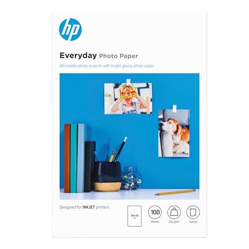 Image of HP CR757A, 10 x 15 cm, Everyday Glossy Photo Paper, 200 GSM, 100 Sheets, White