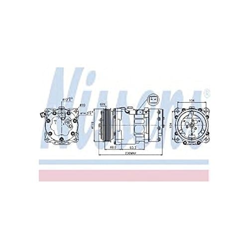 Image of NISSENS 89032 Compressor, air conditioning