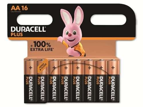 Image of Duracell Plus AA 1.5V Battery (Pack of 16)