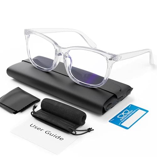 Image of COOLOO Blue Light Blocking Glasses, Gaming Computer Glasses Anti Glare Headache Eyes Strain Glasses with Blue Light Filter, Super Light Weight Fashion