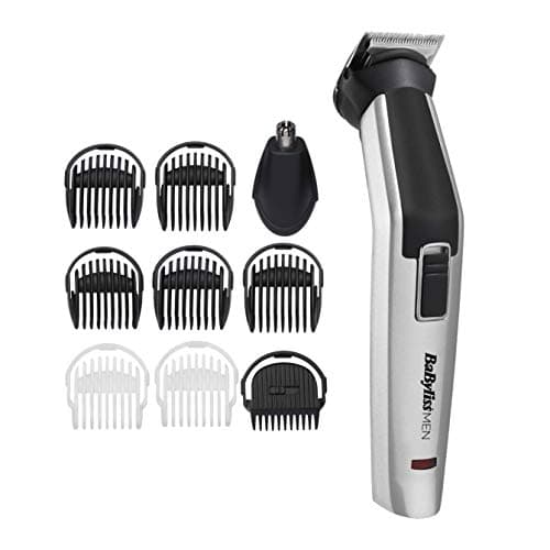 Image of BaByliss 10-in-1 Titanium Multi Trimmer, Face and Body Grooming Kit, Nose Trimmer, Ultra-sharp Titanium Blades