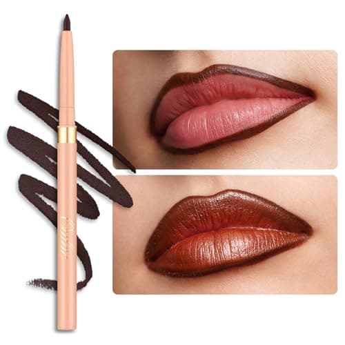 Image of OULAC Matte Brown Lip Liner, Waterproof Lipliner Pencil Lasts 24H +, Highly Pigmented, Smooth and Smudge-proof Formula, Contour Your Lips, Vegan (03) Teddy